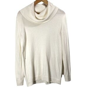 PURE Collection 100% Cashmere Sweater Size 6L Color Cream
